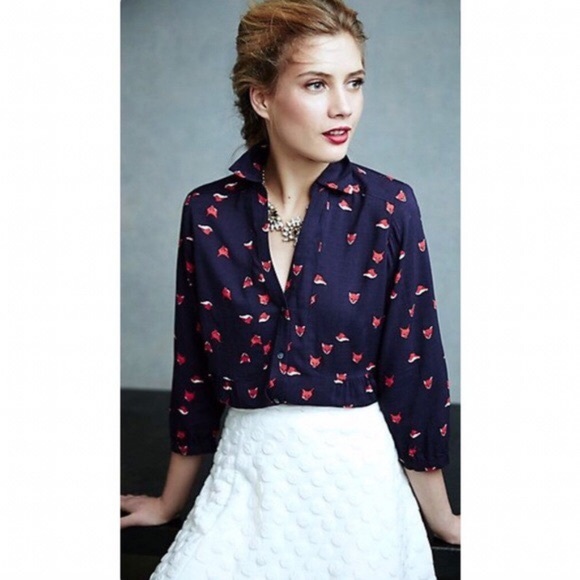 Anthropologie Tops - Anthropologie Maeve fox shirt